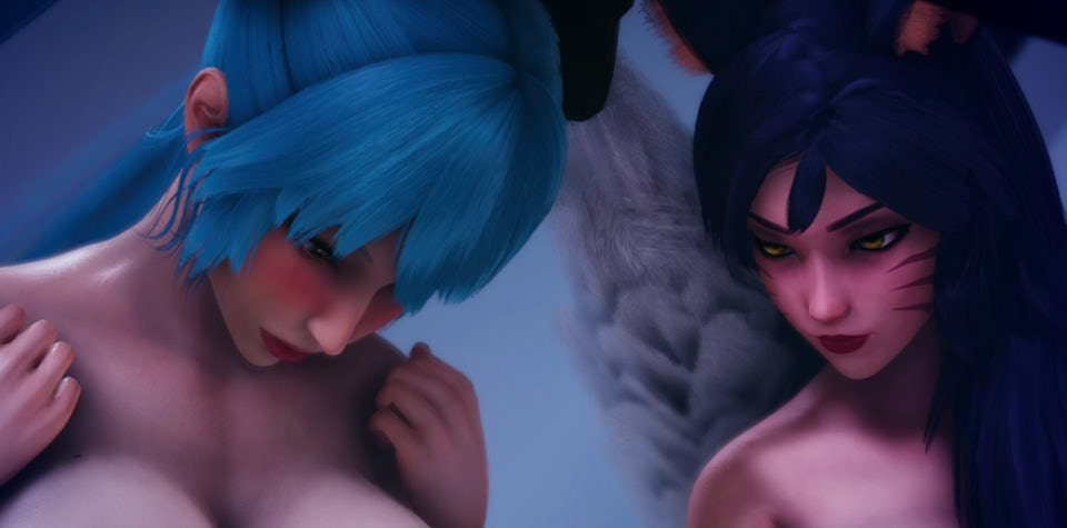 [3D动画] Monarchnsfw 4月新作：娑娜&阿狸-与大欧派女神超社保双飞 [新作/2.7G]