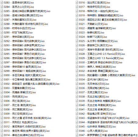 PS3官方英日文游戏精选集435个|3.2T